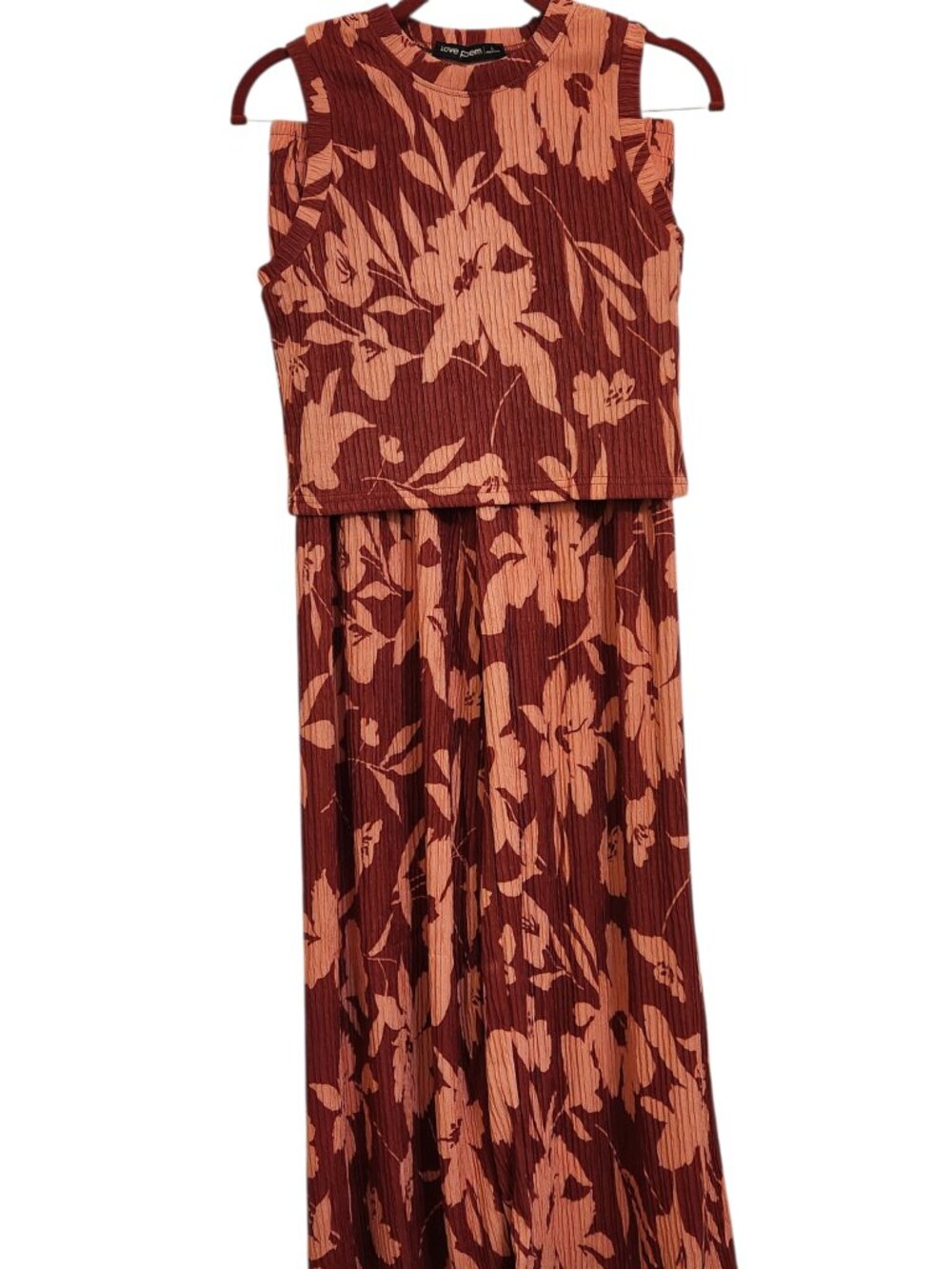 Women’s Wide Leg Floral Pants - Pink Floral - Picture 7 of 13